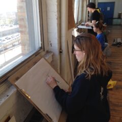 student drawing
