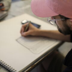 student drawing
