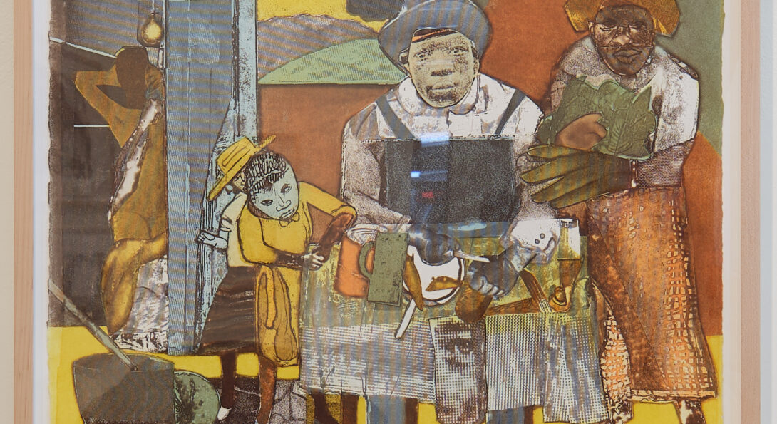 A print by Bearden Romare titled 