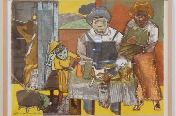 A print by Bearden Romare titled 